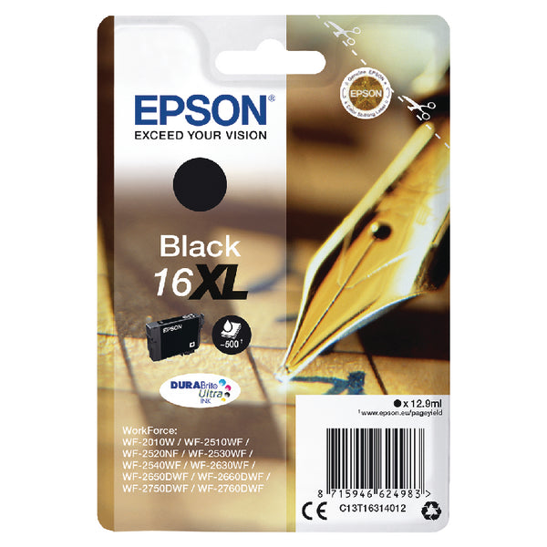 Original Epson Durabrite Ultra Ink 16 XL Series Pen & Crossword Black