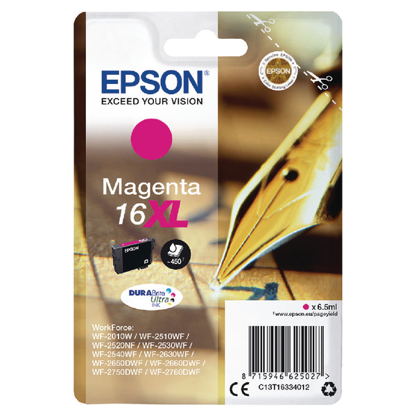 Original Epson Durabrite Ultra Ink 16 XL Series Pen & Crossword Magenta