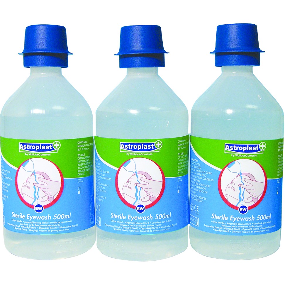 Astroplast Saline Eye Wash 500ml Bottle (Pack 3) - 1047009