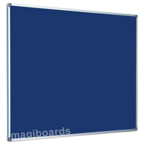 Magiboards Slim Frame Blue Felt Noticeboard Aluminium Frame 1800x1200mm - NFBAB7BLU DD