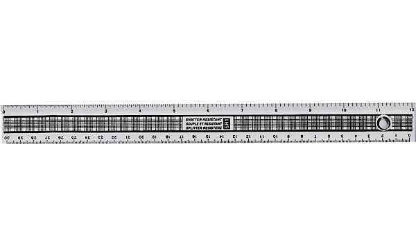 ValueX Plastic Shatter Resistant Ruler 30cm Clear - 796000/SINGLE
