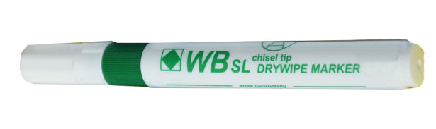 Drywipe Chisel Tip Marker Green (10)