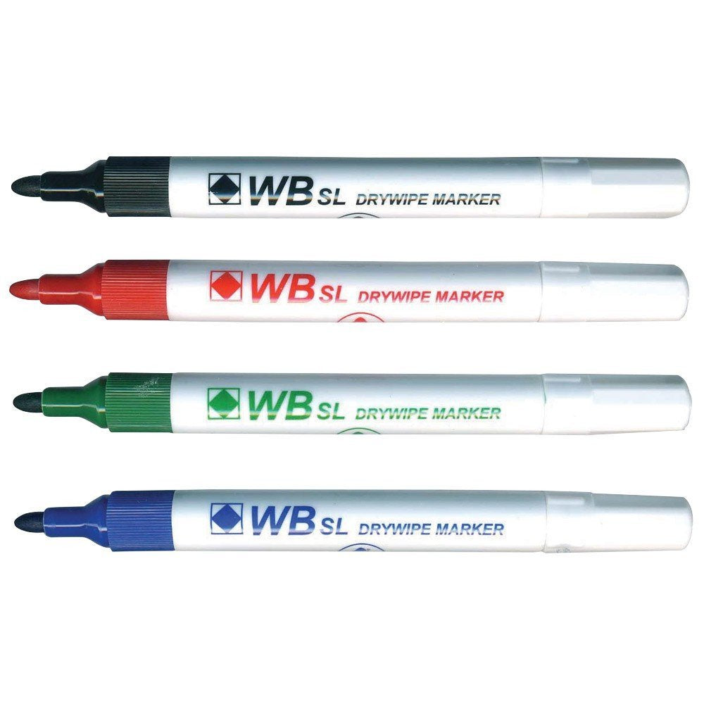 ValueX Whiteboard Marker Bullet Tip 1mm Line Assorted Colours (Pack 4) - 8740wt4