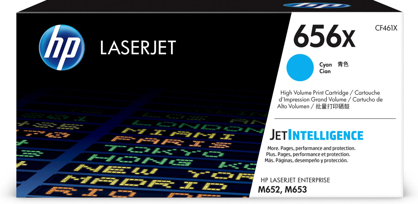 OEM HP CF461X 656X Toner Cartridge Cyan 22K for HP LaserJet M 652
