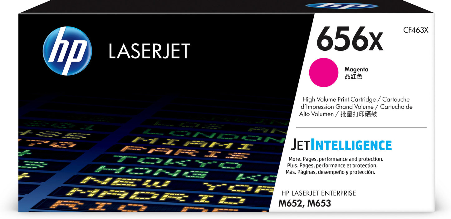 Original HP CF463X 656X Toner Cartridge Magenta 22Kfor HP LaserJet M 652