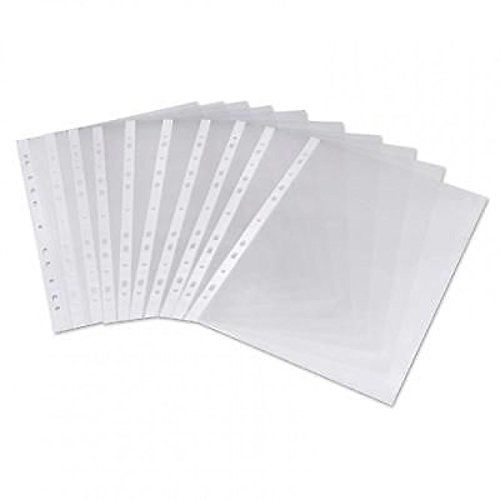 ValueX Multi Punched Pocket A4 Mediumweight 75mic Orange Peel Finish Top Opening Clear (Pack 100) - 8003174