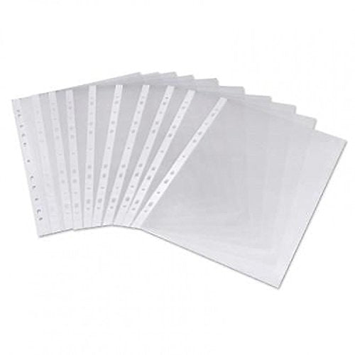 ValueX Multi Punched Pocket A4 Mediumweight 75mic Orange Peel Finish Top Opening Clear (Pack 100) - 8003174