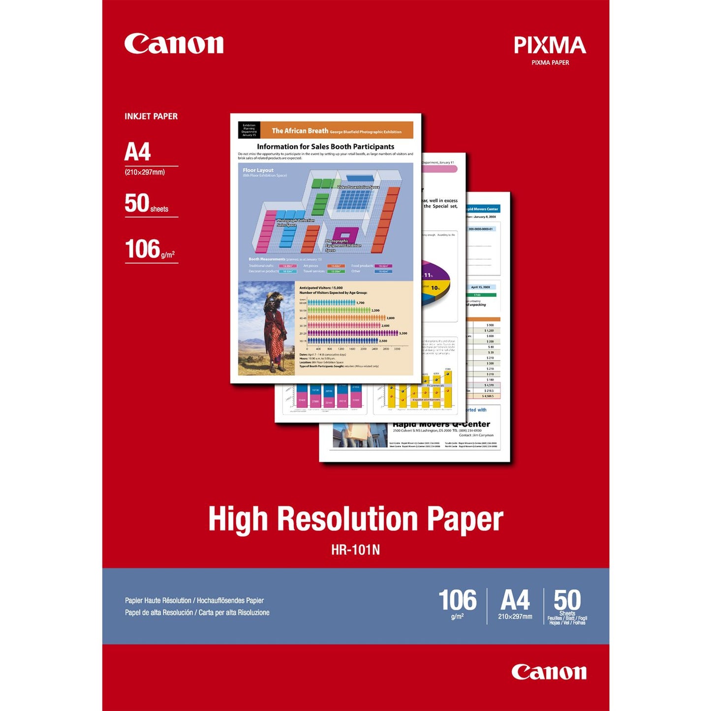 CANON 1033A002 HR101A4 HIGH RES PAPER 50