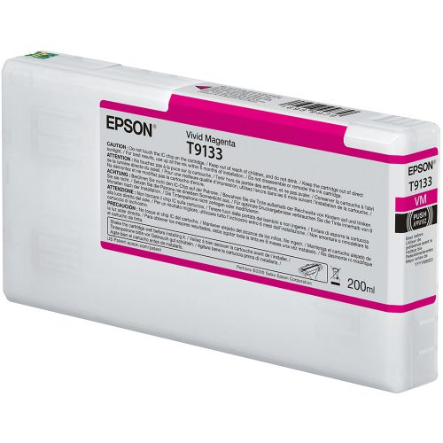 Epson T9133 Vivid Magenta Ink Cartridge 200ml - C13T913300