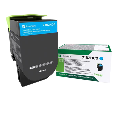 Original Lexmark 71B2HC0 Cyan 3500 Pages Original Toner