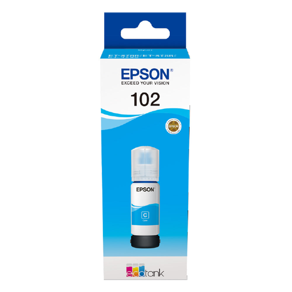 Original Epson 102 Cyan Ecotank Original Ink Bottle C13T03R240