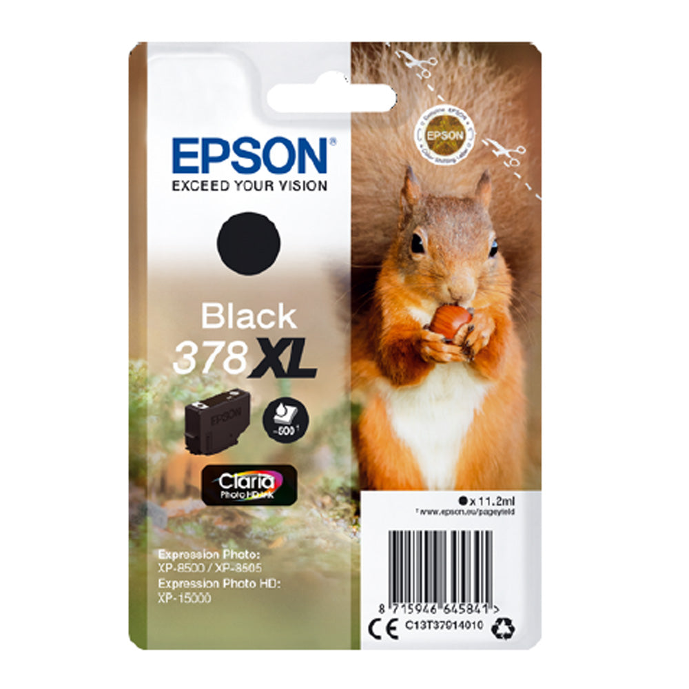 Original Epson 378XL High Capacity Black Ink Cartridge C13T37914010