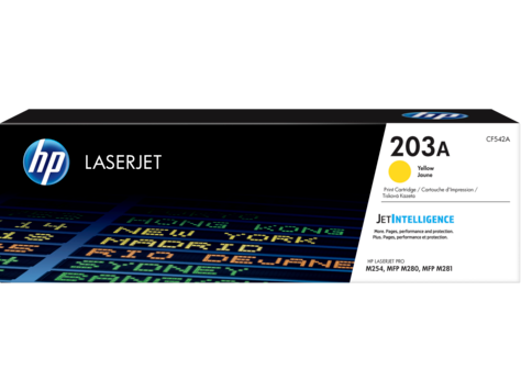 Original HP CF542A Yellow 1300 Pages Original Toner 203A