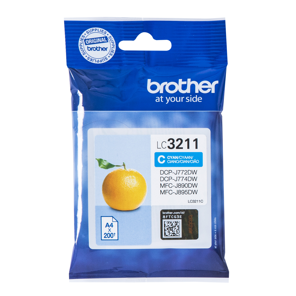 Original Brother LC3211C Ink Cartridgee Cyan 200 Pages