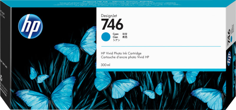 HP P2V80A 746 CYAN INK CARTRIDGE 300ML