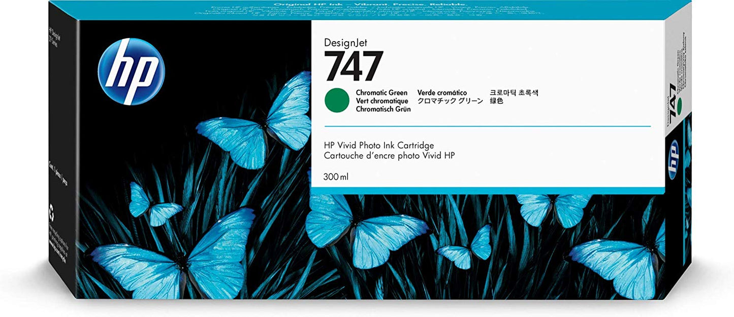 HP P2V84A 747 CHROMATIC GREEN INK 300ML