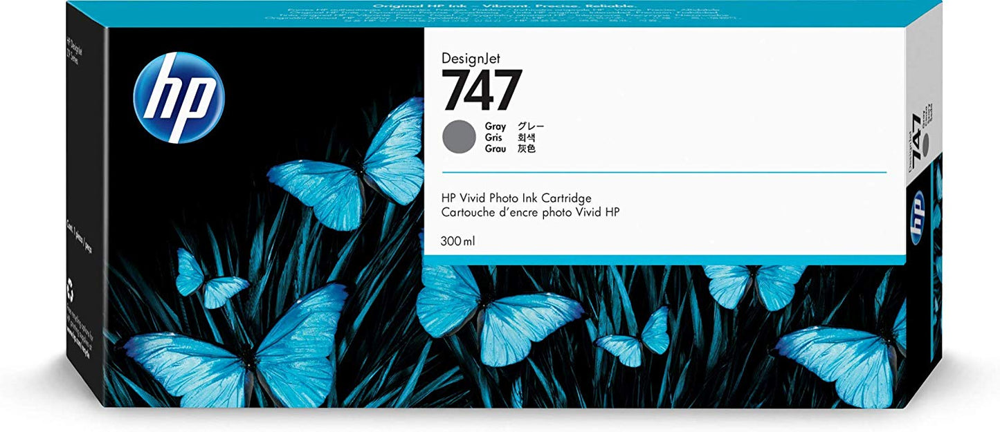 HP 747 Grey Standard Capacity Ink 300ml - P2V86A