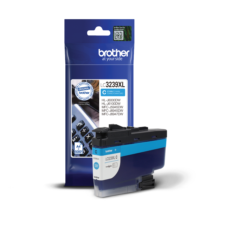 Original Brother LC3239XLC Ink Cart Cyan 5k