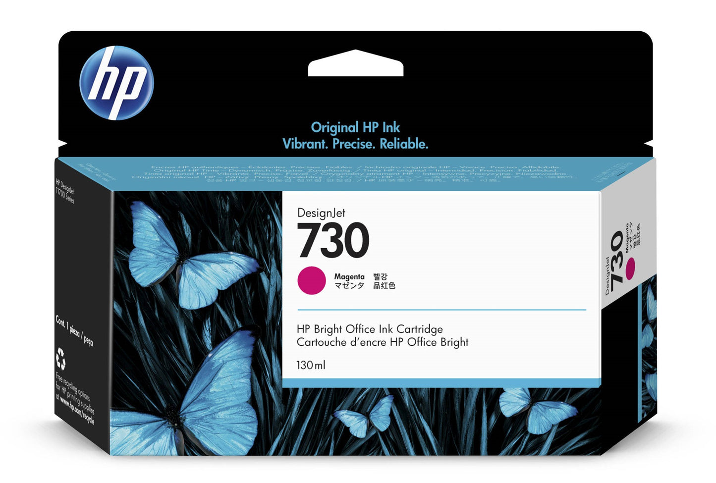 HP P2V63A NO 730 130ml Magenta Ink