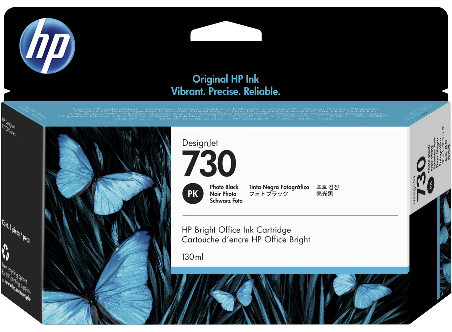 HP P2V67A NO 730 130ml Photo Black Ink