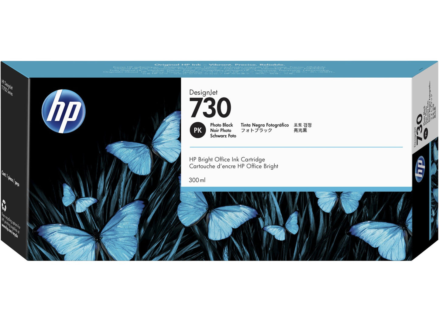 HP P2V73A NO 730 300ml Photo Black Ink