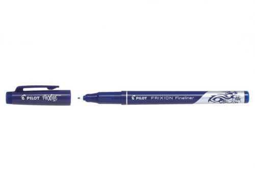 Pilot FriXion Erasable Fineliner Pen 1.3mm Tip 0.45mm Line Blue (Pack 12) - 4902505560507