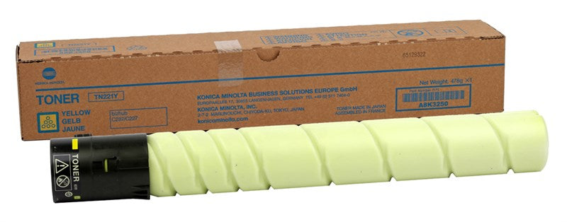 Original Konica Minolta A8K3250 TN221Y 21000 Pages Original Toner