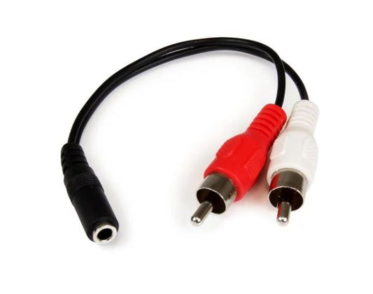 6in Stereo Cable 3.5mm F to 2x RCA M