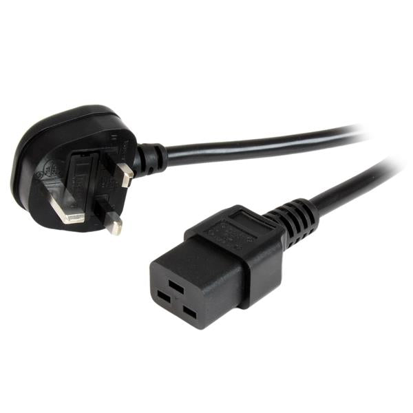 2m BS 1363 to IEC 320 C19 Power Cable