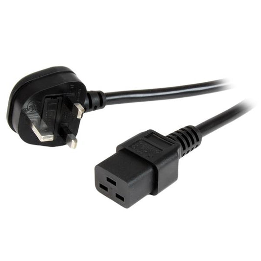 2m BS 1363 to IEC 320 C19 Power Cable