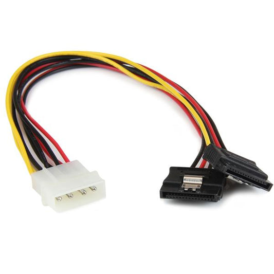 12in LP4 to 2x Latching SATA Power Y Cab