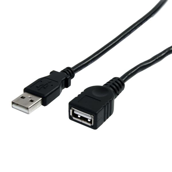 10 ft Black USB 2.0 Extension Cable