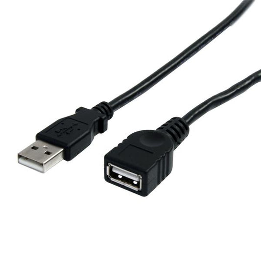 10 ft Black USB 2.0 Extension Cable