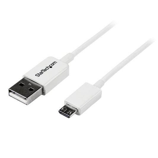 1m USB A to Micro B White Cable
