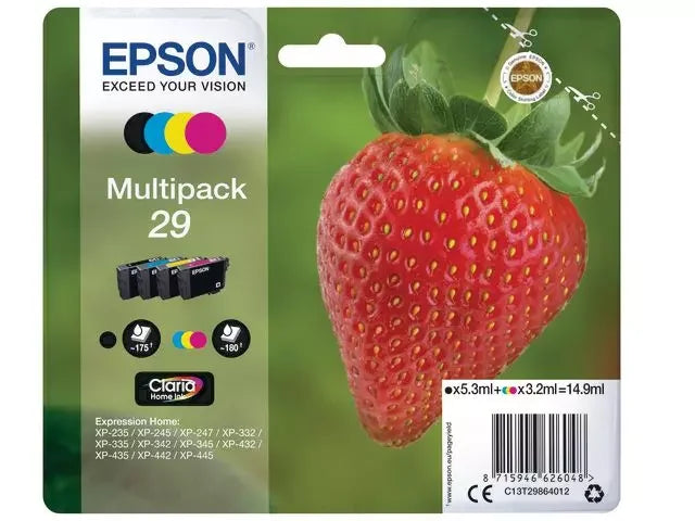 EPSON T2986 MULT PK STA BK CMY BLISTER