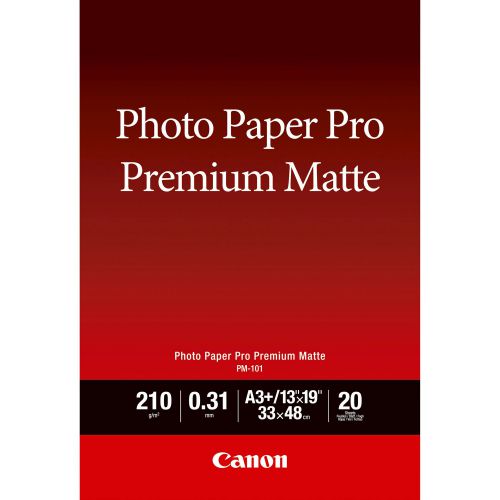 Canon PM-101 Premium A3+ Matte Photo Paper Sheets (Pack 20) - 8657B007