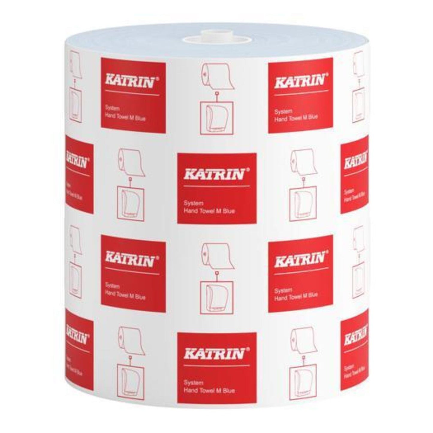 Katrin Paper Towel Roll For Dispenser System Medium 1-Ply Blue (Pack 6) - 460218