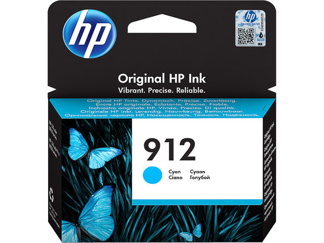 Original HP 912 Cyan Ink Cartridge 3YL77AE