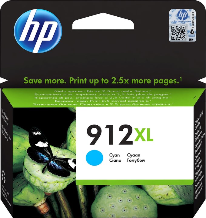 Original HP 912XL High Capacity Cyan Ink Cartridge 3YL81AE