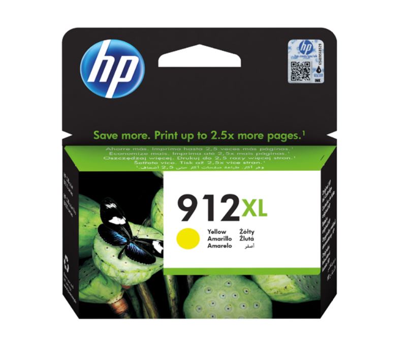 Original HP 912XL High Capacity Yellow Ink Cartridge 3YL83AE