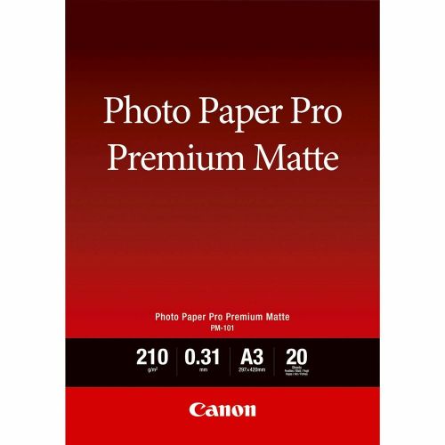 Canon PM-101 A3 Premium Matte Photo Paper (Pack 20) - 8657B006