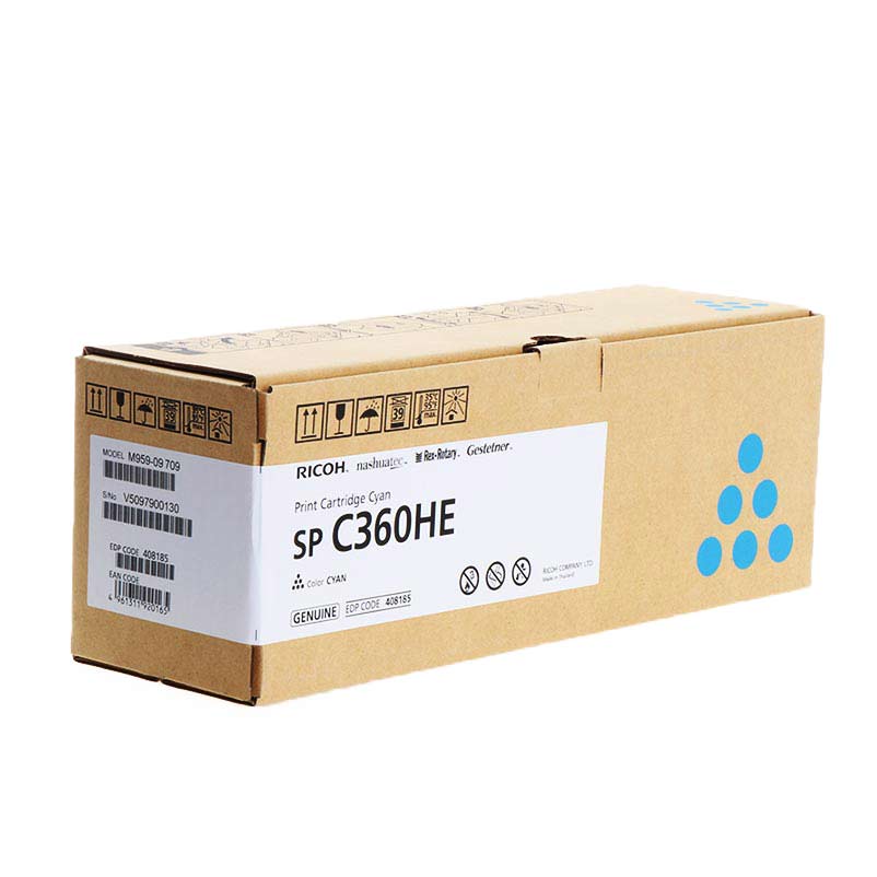 Original Ricoh SPC360 Hi Yld Cyan Toner  408185 SPC360HE