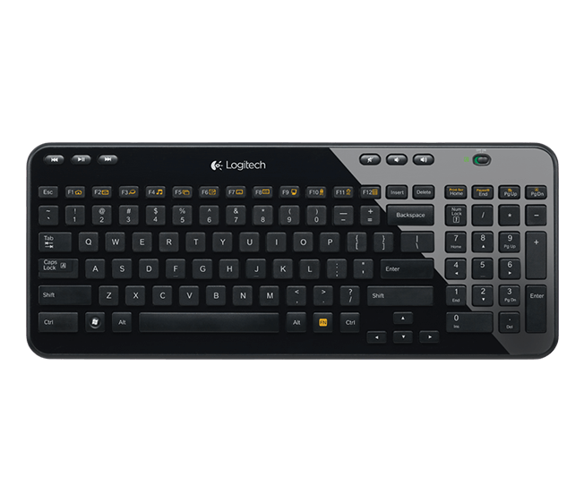 Original Logitech Wireless K360 Keyboard RF Wireless Qwerty English Black