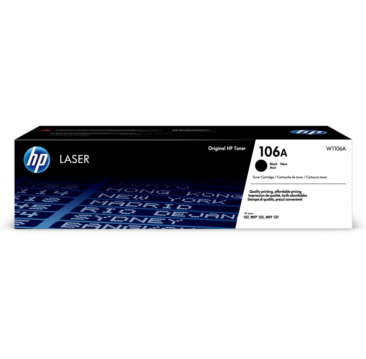 Original HP 106A Black Toner Cartridge W1106A