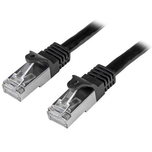 1m Black Cat6 Cable Shielded SFTP