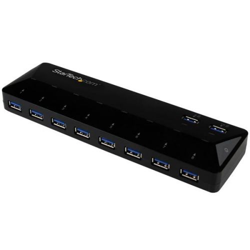 StarTech.com 10 Port USB 3.0 Hub with 2 x 1.5A Ports