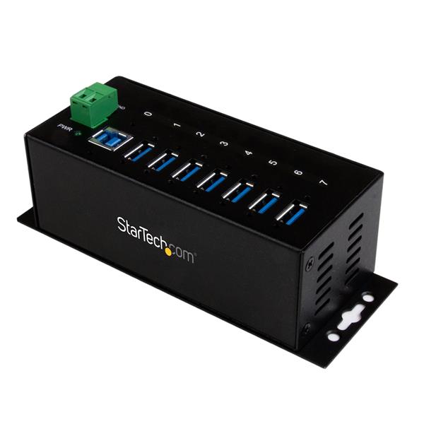 Rugged Metal 7 Port USB3.0 Hub DIN Rail