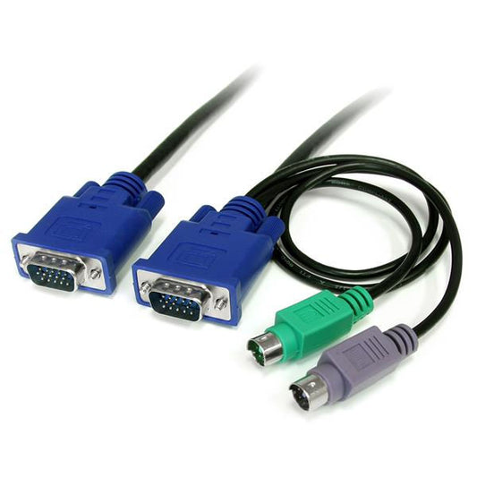 6ft 3in1 Ultra Thin PS2 KVM Cable