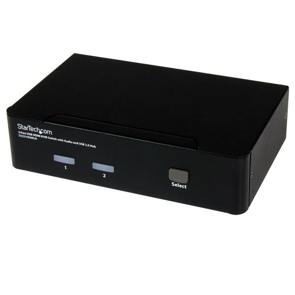 2 Port USB HDMI KVM Switch with Audio