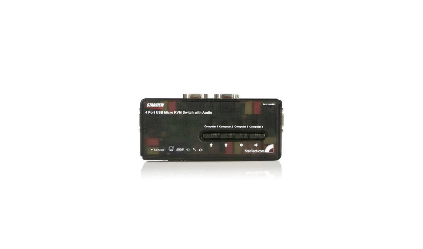 StarTech.com 4 Port USB KVM with Audio and Cables